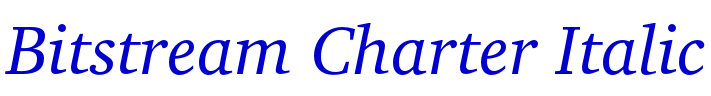Bitstream Charter Italic police de caractère